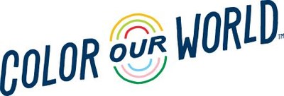 blue color our world banner with 
