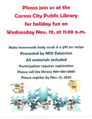 flyer for homemade gift workshop