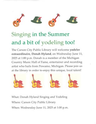 flyer for yodeling program